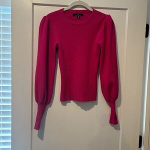 Love Tree Fuchsia Ribbed Knit Sweater
